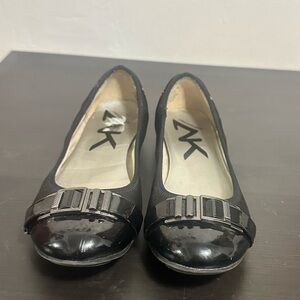 Anne Klein Black Women's Flats with Bow Accent